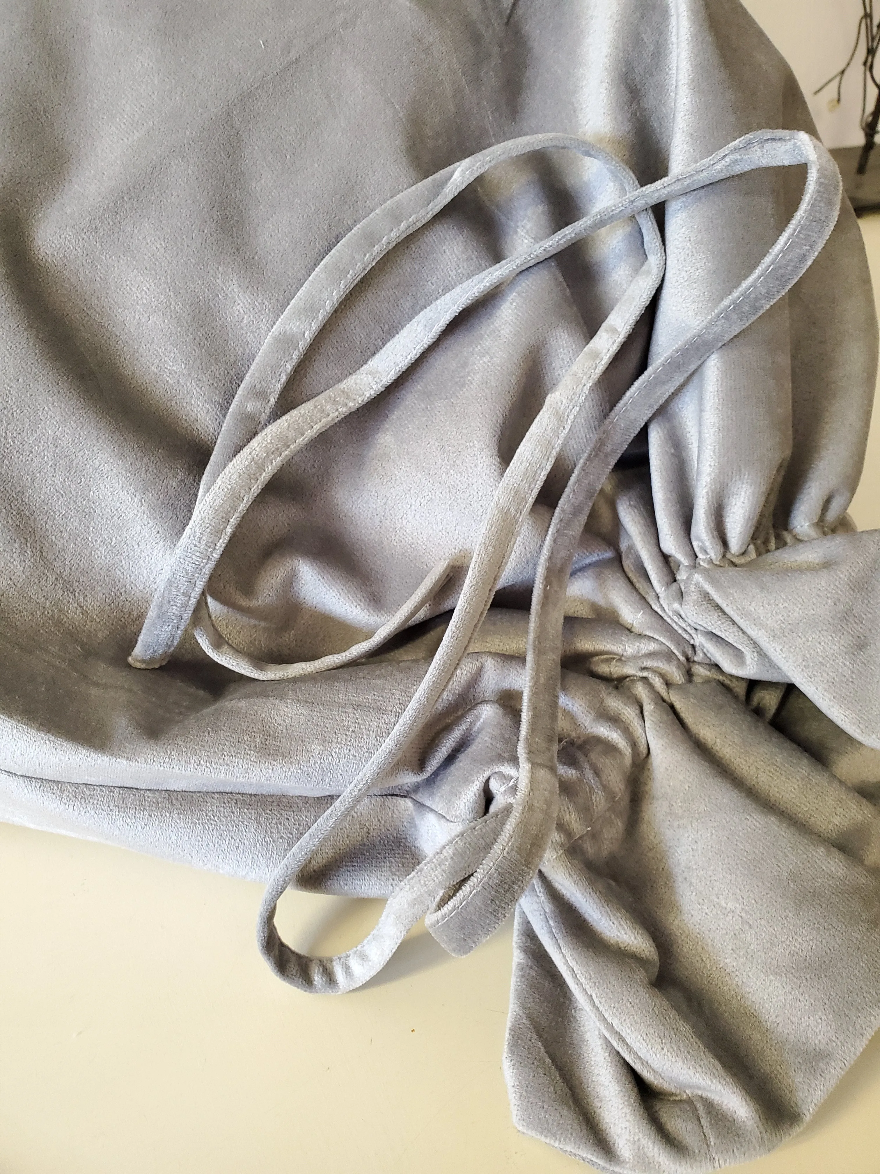 Velvet Santa Sack - Grey SUB/HTV