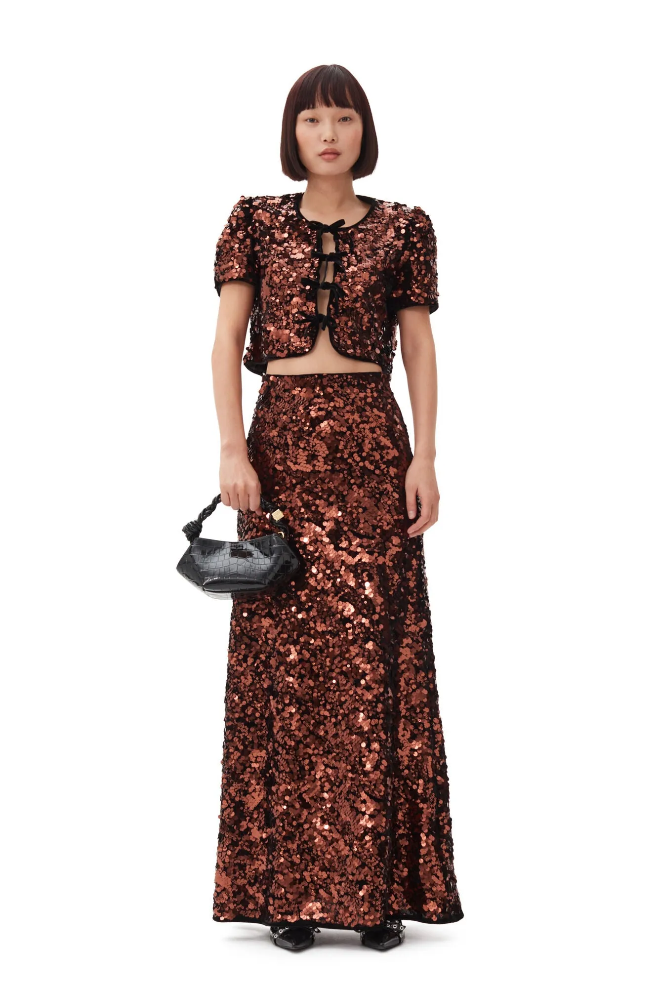 Velvet Sequins Blouse | Bitter Chocolate