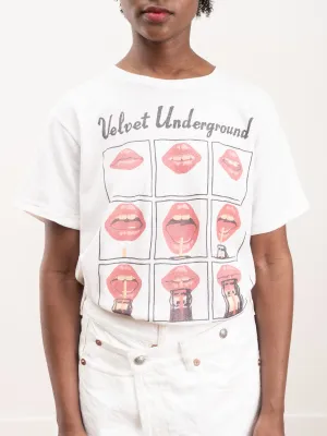 velvet underground lips boy t - ecru