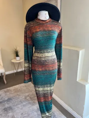 Venechia Mock Neck Pencil Dress