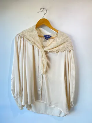 Vintage Ralph Lauren Silk and Lace Blouse