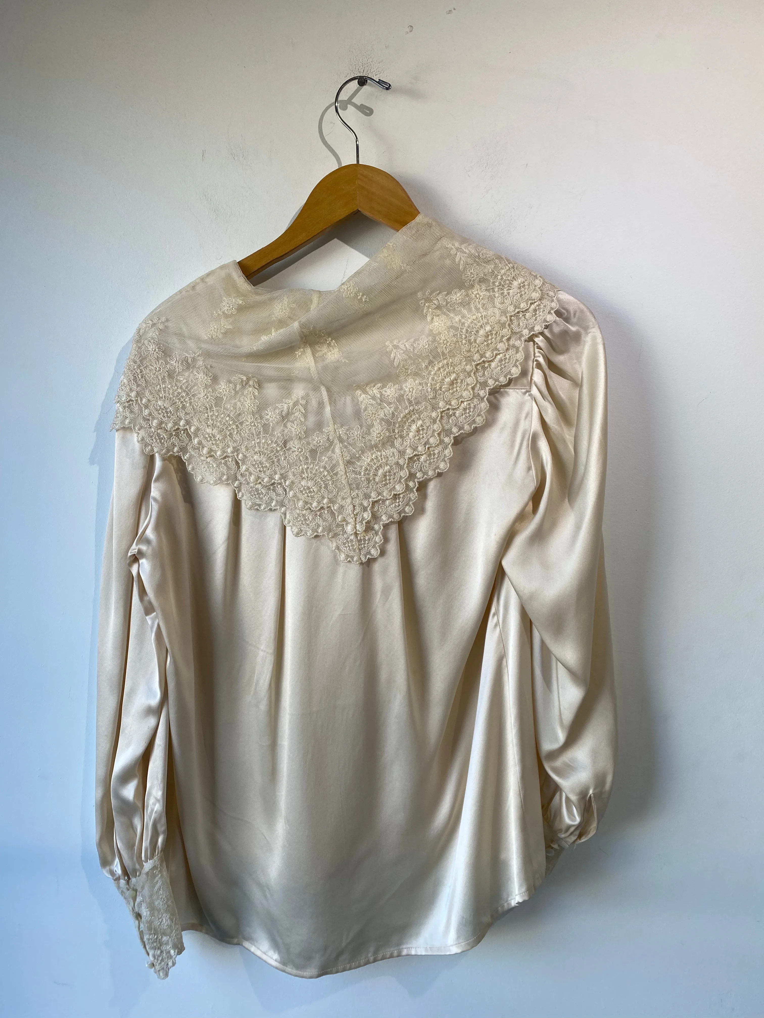 Vintage Ralph Lauren Silk and Lace Blouse