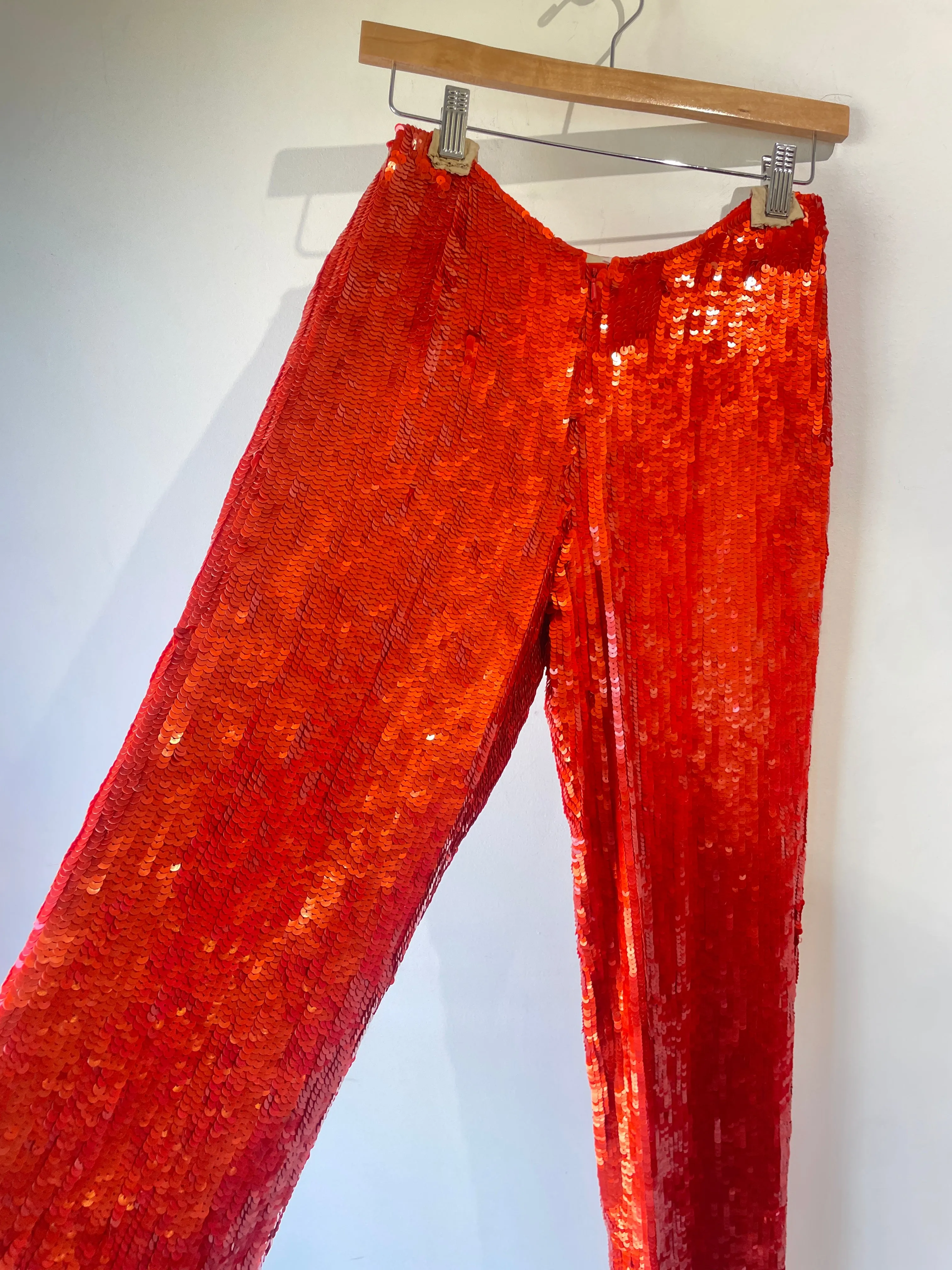 Vintage Regina Rubens Orange Sequin Pants