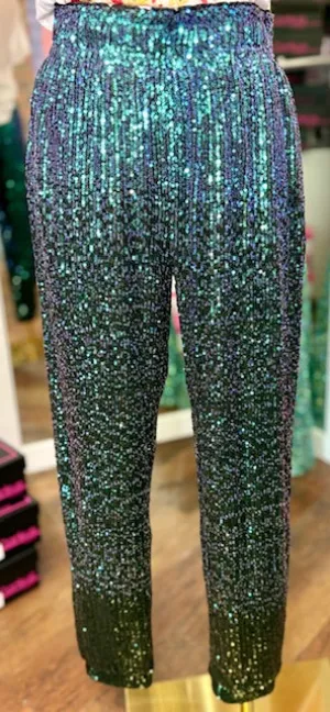 W.A.Y Sequin Blue/Green Pants