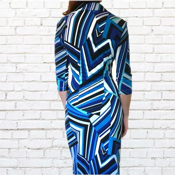 Y2K Midi Dress, XS Bodycon Pencil Dress