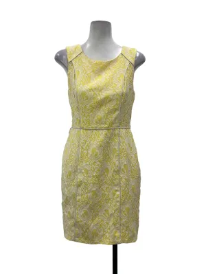 Yellow Laced Pencil Dress